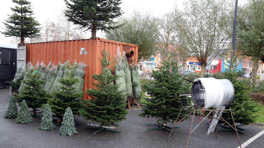 Verkoop van Kerstbomen op het | Nieuw-volendam.nl