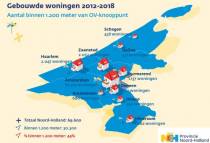 44% van gebouwde woningen in Noord-Holland rondom stations